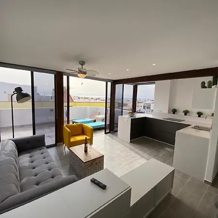 Sunshine Penthouse Mit Meerblick Und Terrasse Διαμέρισμα Cotillo